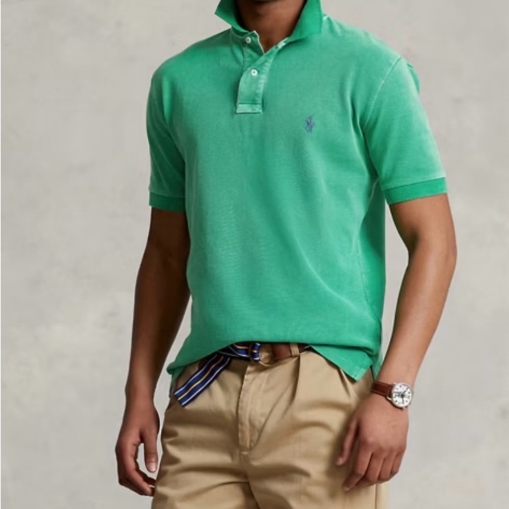 Ralph Lauren Green Polo Shirt Classic Design EA072 - Picture 2 of 11